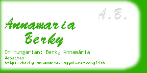 annamaria berky business card